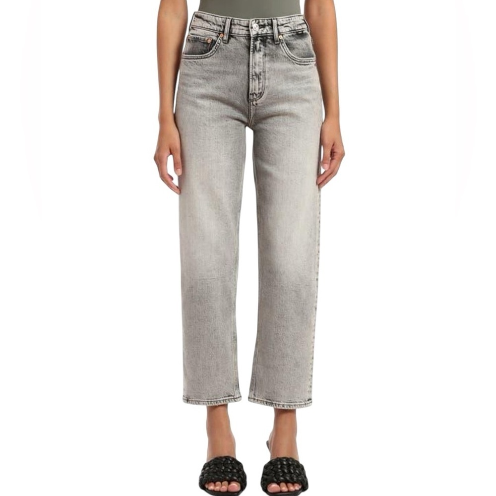 Mavi Savannah high rise straight cropped grey denim jeans 25 excellent condition